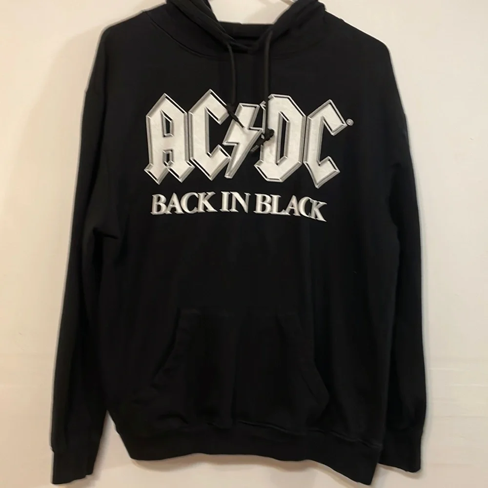 NWOT - Mens AC/DC logo black hoodie. Size: medium. - Picture 1 of 2